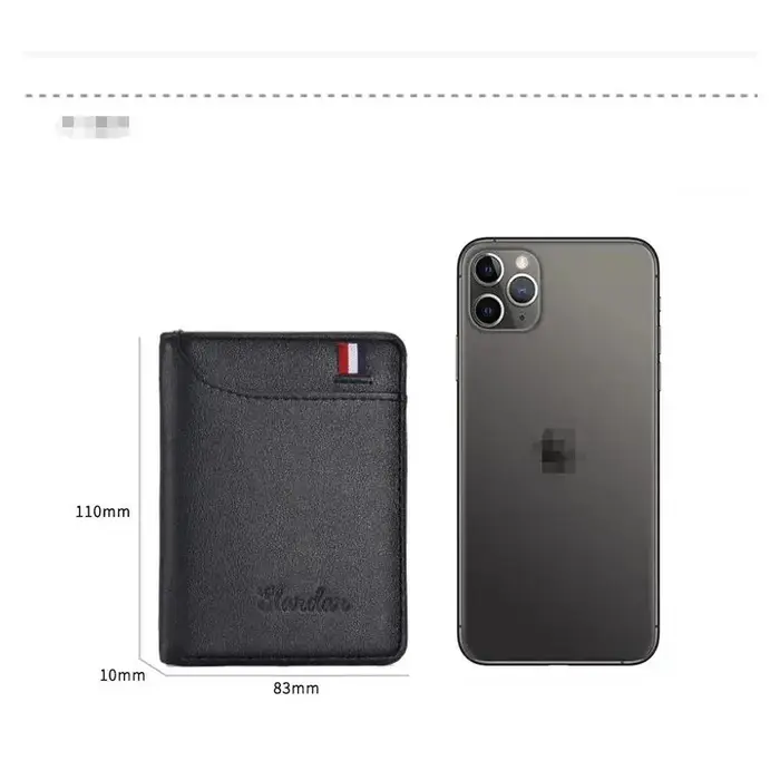 Petit portefeuille minimaliste ultra-fin pour hommes
