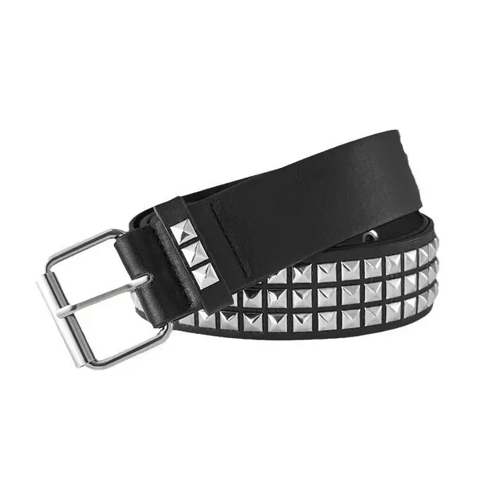 Nouvelle ceinture de style vintage avec perles carrées et rivets