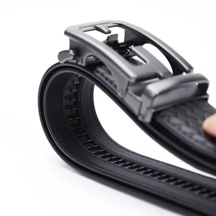 Ceinture pour homme en cuir véritable avec boucle automatique en alliage métallique, design de luxe de marque, ceintures de taille pour homme, sangle masculine