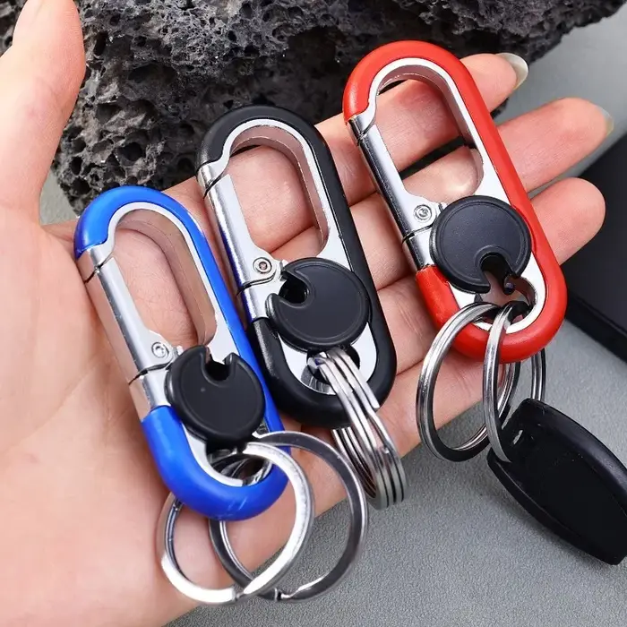 Porte-clés à double anneau pour hommes