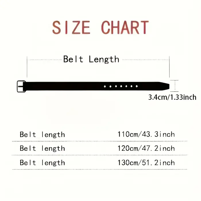 Ceinture décontractée de créateur pour hommes avec boucle à aiguille en métal
