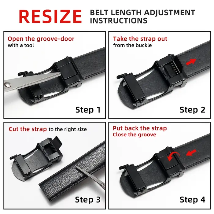 Ceinture en cuir véritable LAMBRUSSO pour homme