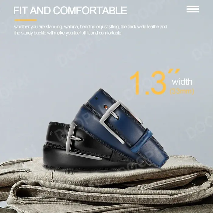 Ceinture pour hommes grande taille 105-155cm haute qualité en cuir véritable longue