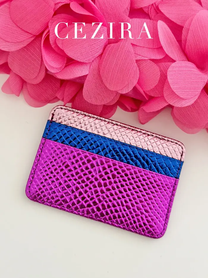 Portefeuille de luxe en cuir végétalien PU métallique imprimé peau de serpent, couleur contrastée RFID, court et fin, porte-cartes, multi-fentes, Portable