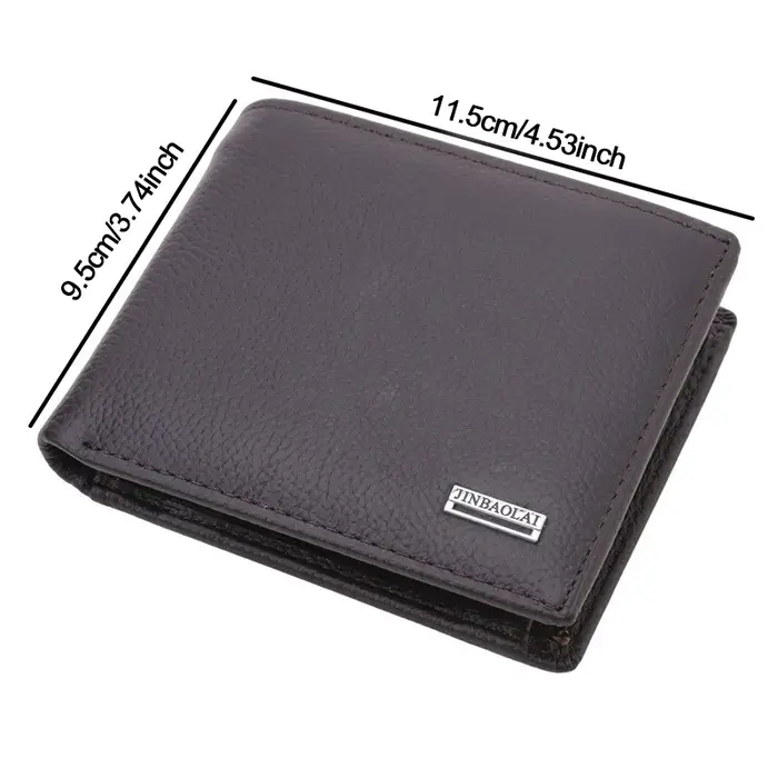 Vintage court hommes portefeuilles en cuir véritable porte-carte de crédit étanche hommes sac à main classique monnaie poche noir mâle portefeuille