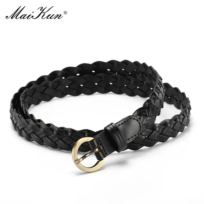 Maikun-Ceinture Fine Tissée en Alliage pour Femme, Tendance