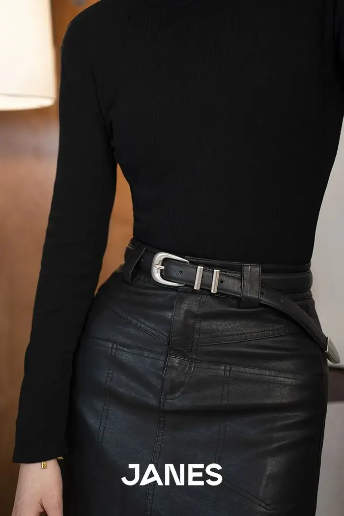 Ceinture en cuir véritable pour femmes et filles