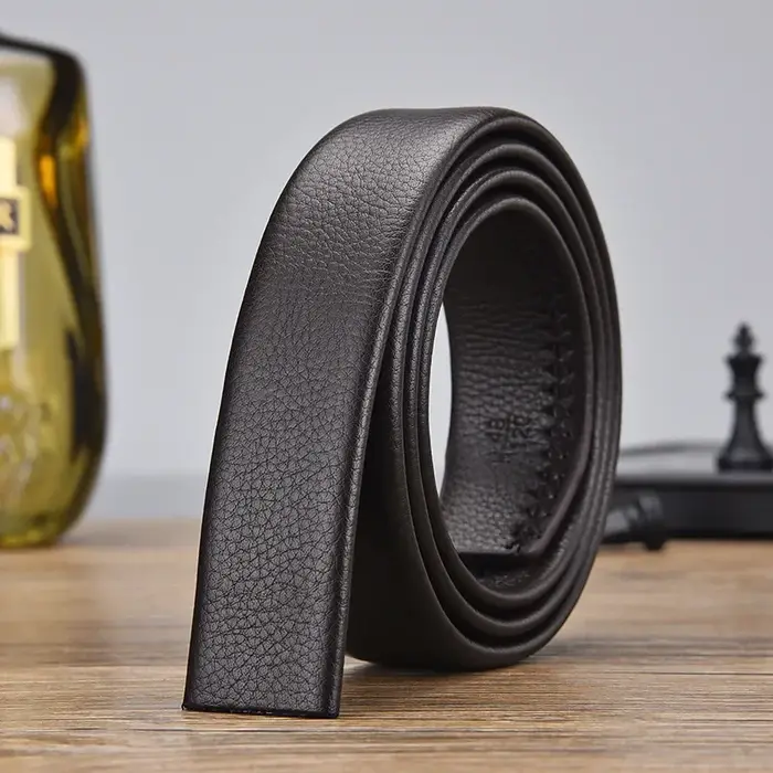 100 120 130 140 150 160 170 180cm ceinture automatique sans boucle hommes largeur 3.5cm sans boucle 