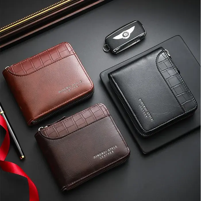 Portefeuille en cuir pour homme