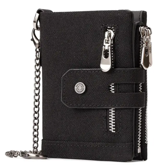 GZCZ-Portefeuille en cuir véritable pour homme, poche à monnaie zippée, porte-cartes, super valeur, 