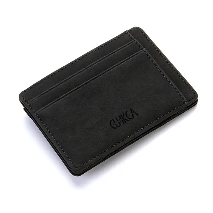 Nouvelle mode mince hommes en cuir magique portefeuille concepteur porte-carte de crédit femmes petite pince à billets homme pinces pour l'argent