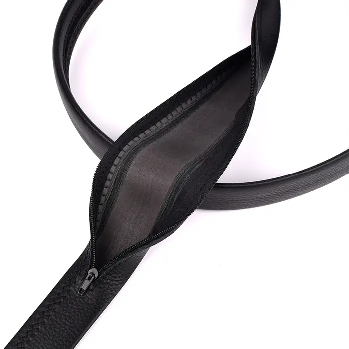 Ceinture antivol en cuir véritable pour hommes et femmes