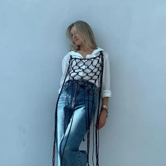 Ceinture en coton tissée à la main