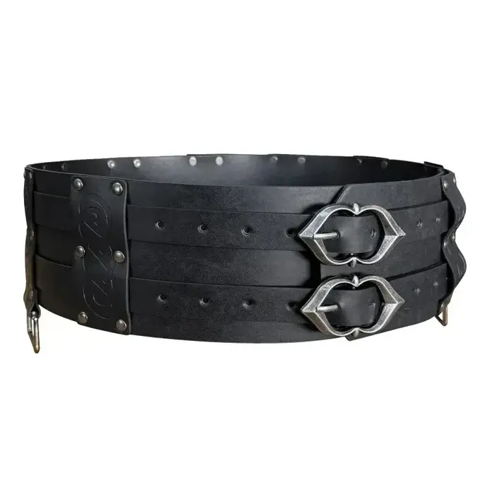 Ceinture en cuir à double largeur pour hommes