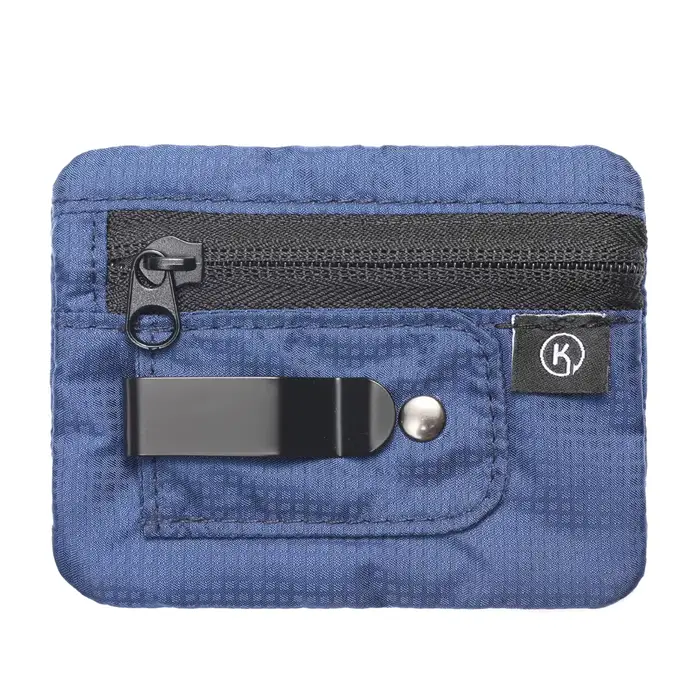 Mini porte-monnaie, pochette en tissu Simple avec fermeture éclair et Clip de ceinture