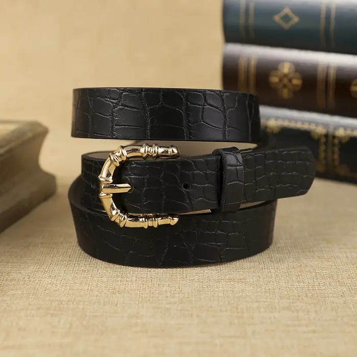 1 ceinture en PU à imprimé léopard pour femme