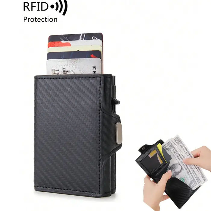 DIENQI — Porte-cartes en fibre de carbone pour les hommes