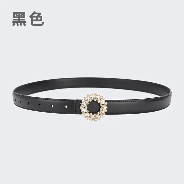 Ceinture fine pour femme incrustée de strass et de perles, ceinture en jean pour femme, ceinture déc