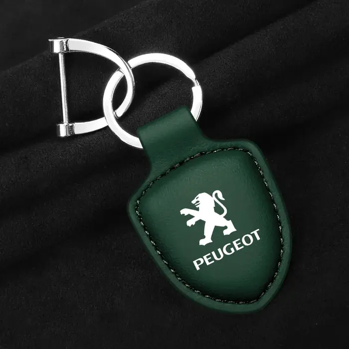 Porte-clés en cuir avec logo de voiture, porte-clés, accessoires pour KIT 206, 307, 308, 3008, 207,