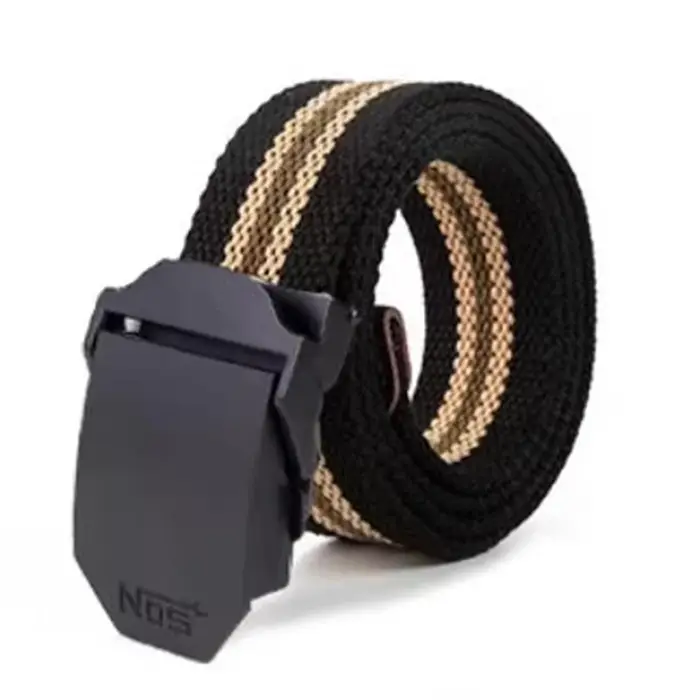 Ceinture noire de créateur avec boucle pour homme