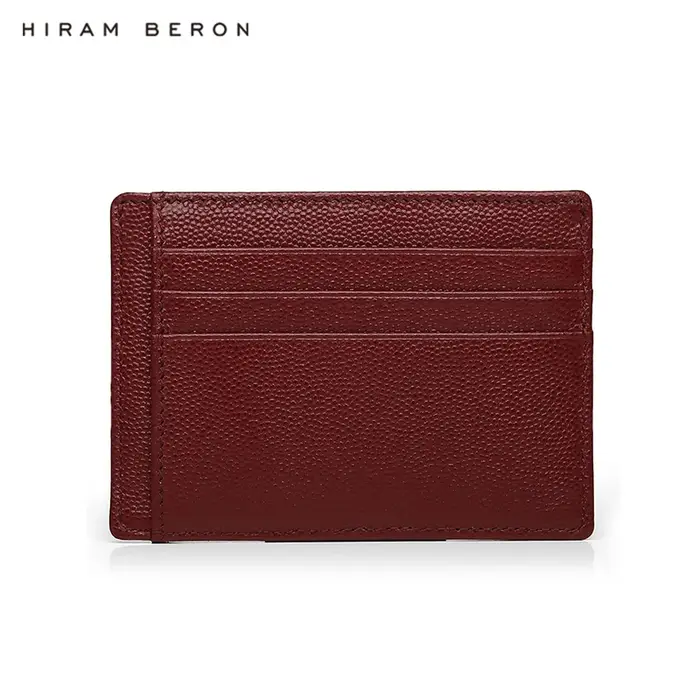 Hiram Beron-Porte-cartes de crédit en cuir personnalisé