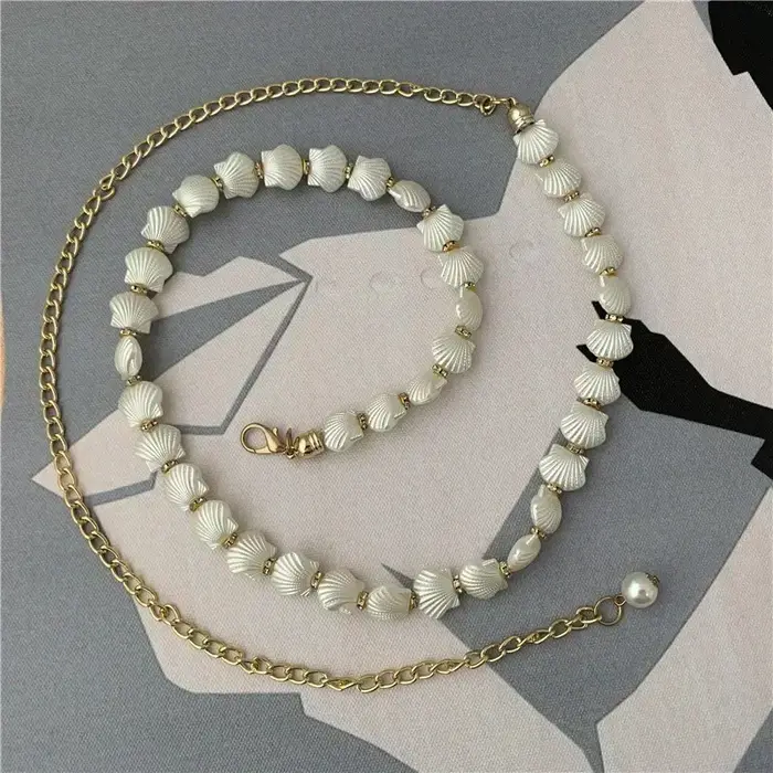 Ceintures en chaîne en coquillage de perles
