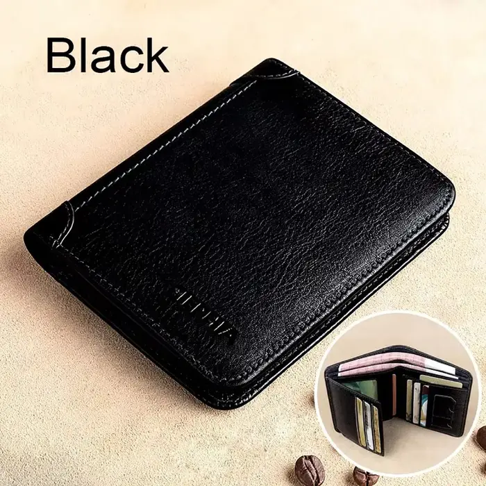 Portefeuille pour homme en cuir PU durable