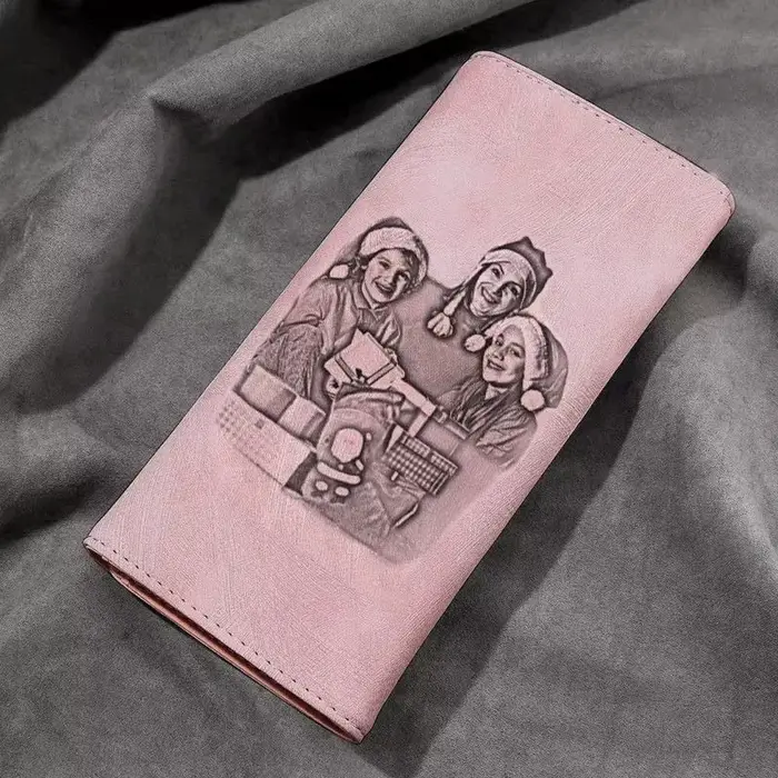 Portefeuille personnalisé avec image sculptée pour dames