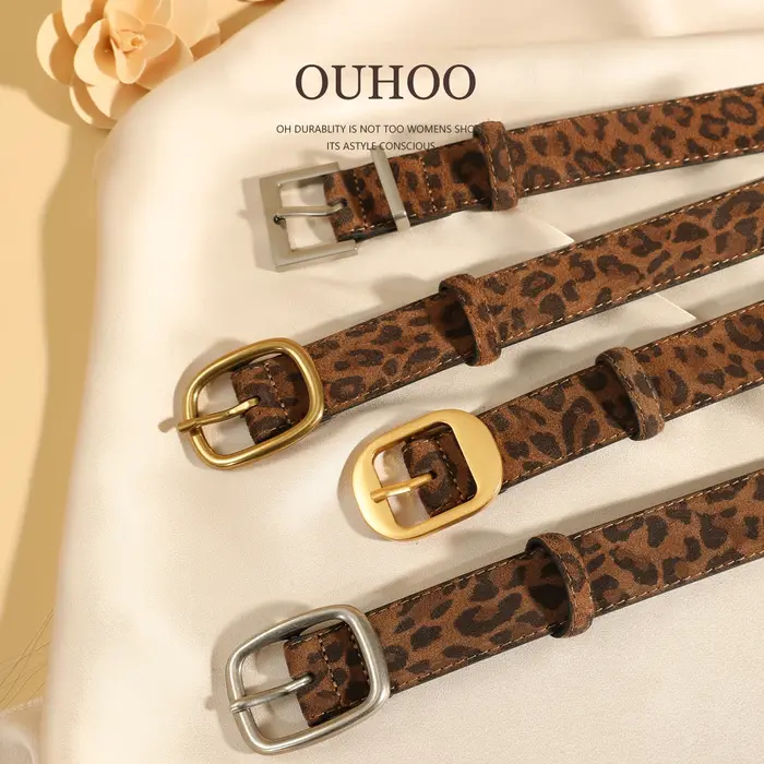 Ceinture pour femme à imprimé léopard