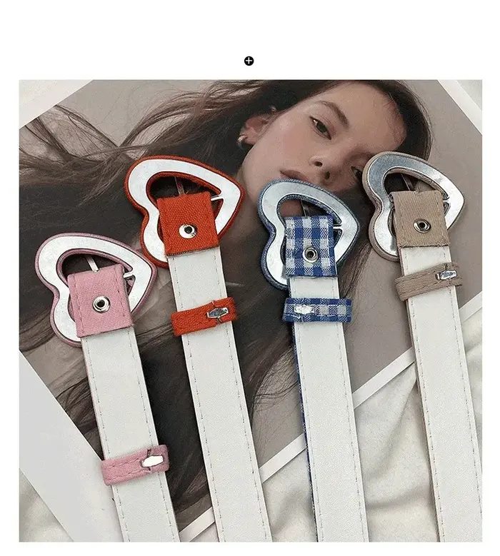 Ceinture en jean en forme de cœur pour femmes