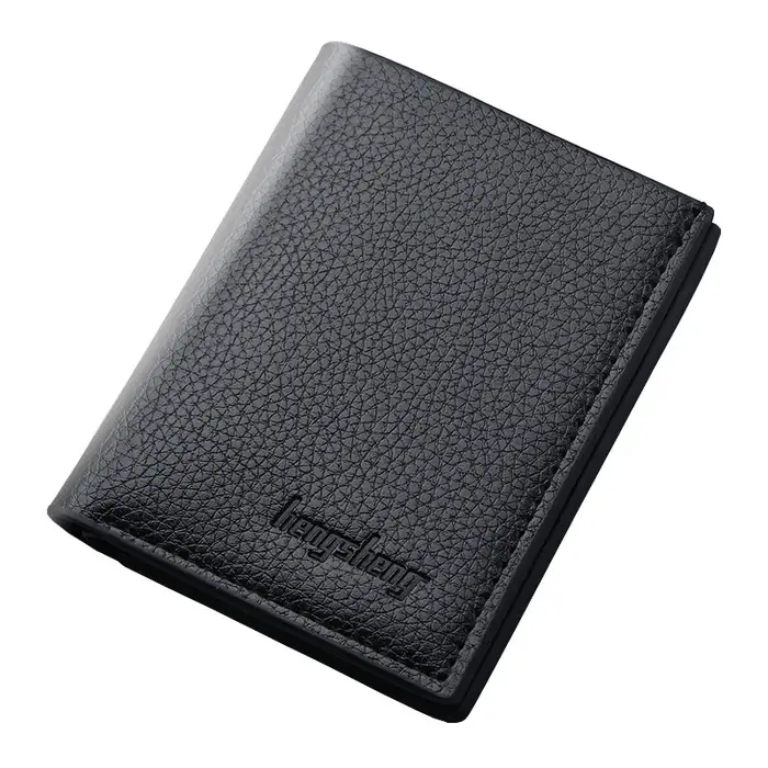 Portefeuille en cuir pour homme 2026 Nouveau portefeuille court en cuir de vachette de première couc