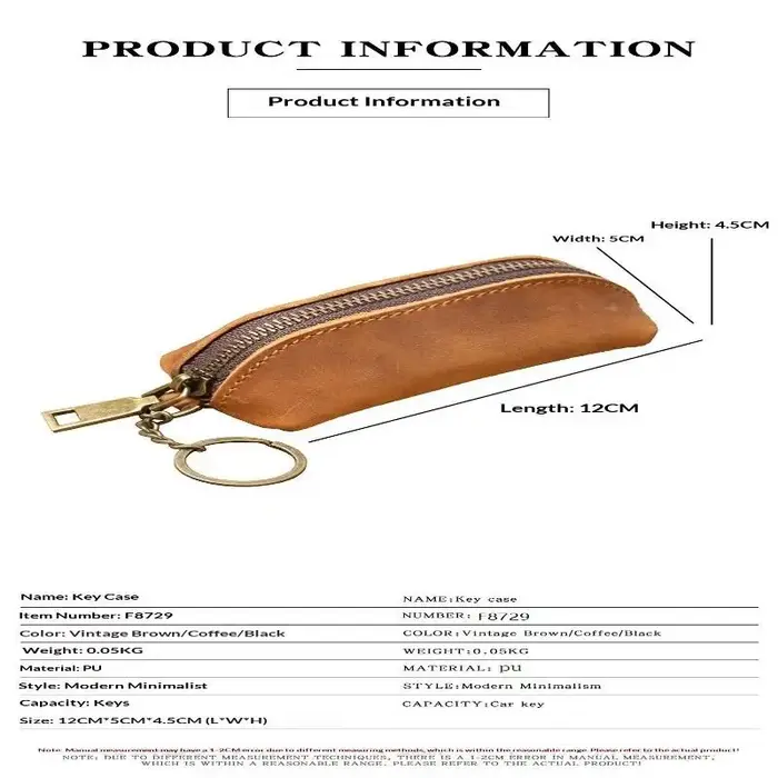 Porte-monnaie vintage avec fermeture éclair, design rétro, pour cartes de crédit et clés, sac organisateur polyvalent