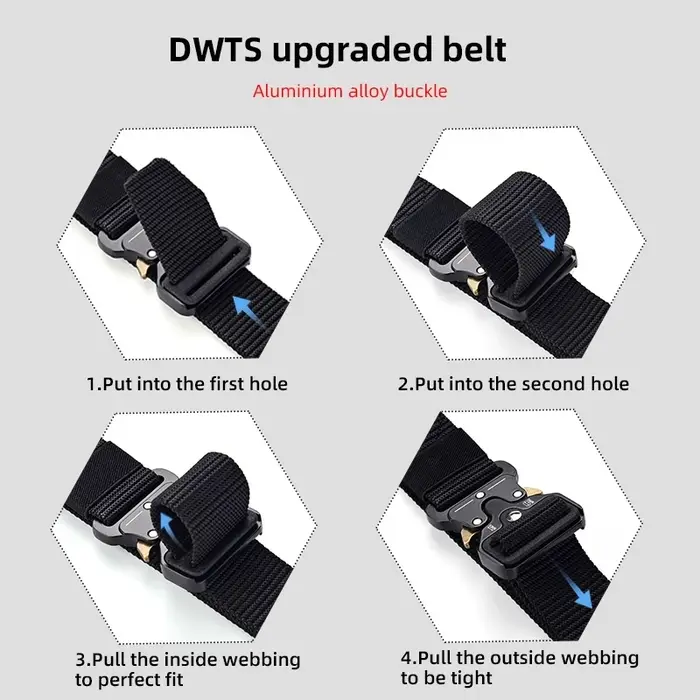 Ceinture homme métal ceinture homme ceintures en toile grande taille Sport de plein air ceintures en Nylon surdimensionné
