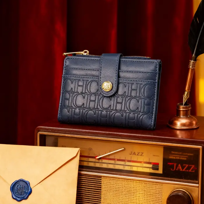 CH marque de luxe classique carré Design portefeuille mode bouton