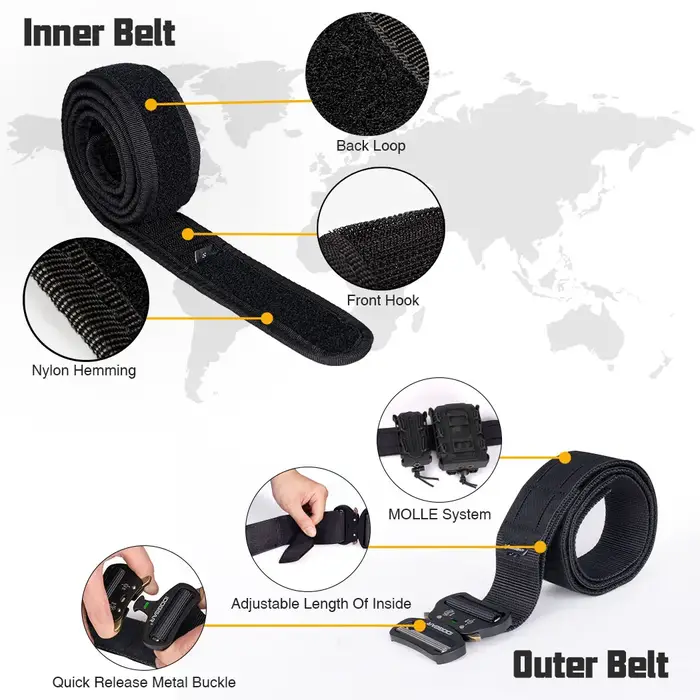 IDOGEAR ceinture tactique de 2 pouces