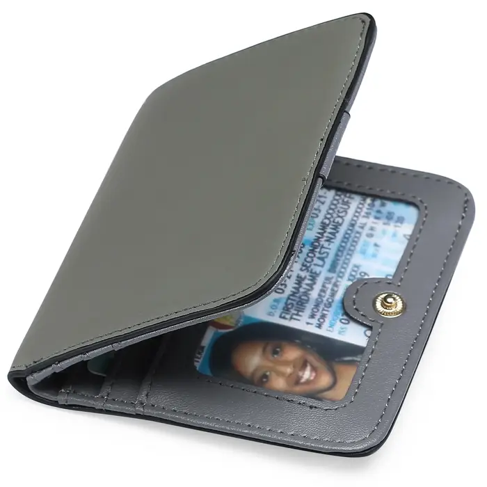 Petit portefeuille pour femmes, porte-cartes de crédit à deux volets, portefeuille compact à blocage