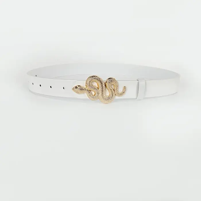 Offre spéciale nouvelle mode boucle de ceinture serpent avec ceinture en cuir PU pour les femmes rob