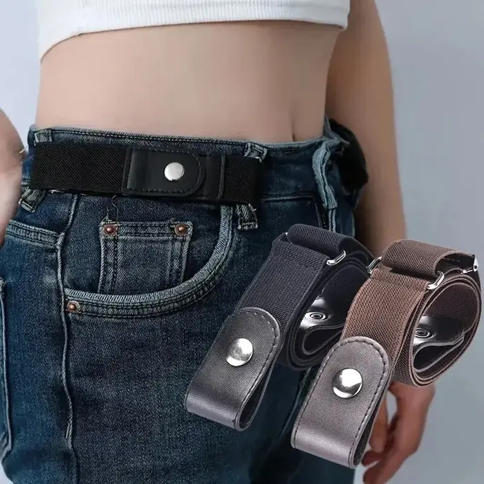 Ceinture élastique extensible réglable, Invisible, sans boucle, pour femmes et hommes, pantalons en