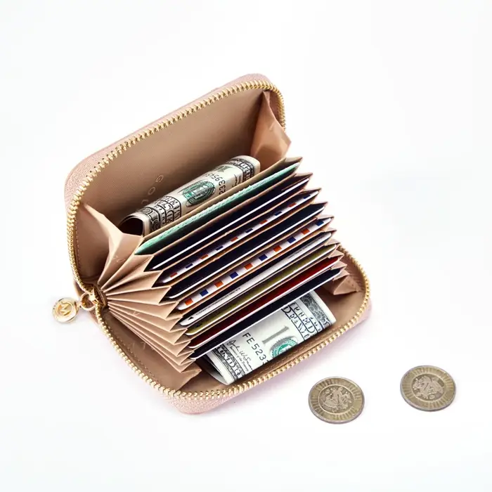 Porte-cartes en cuir pour femmes