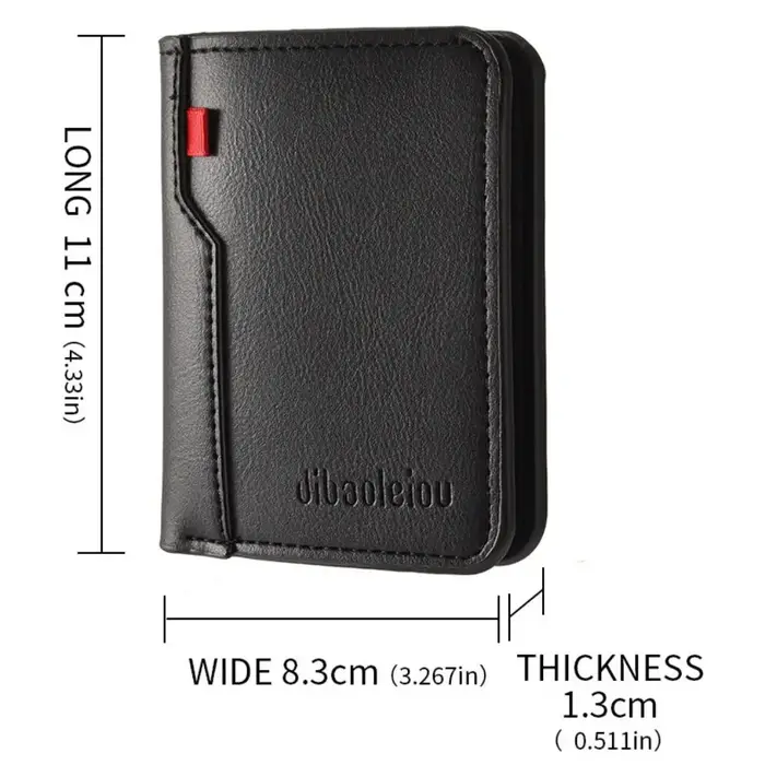 Portefeuille rétro en cuir PU pour homme