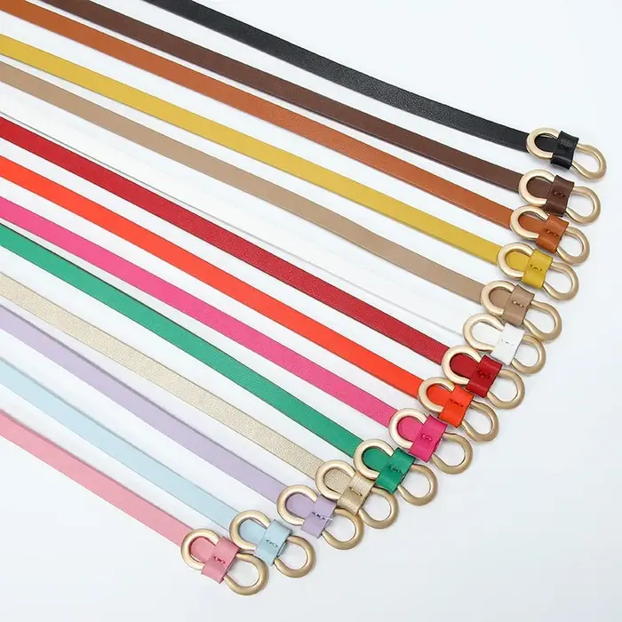 Ceinture nouée en cuir PU vintage pour femme