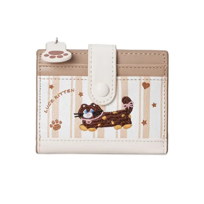 Portefeuille pour cartes, espèces, pièces de monnaie, portefeuille en PU pour femmes, grande capacit