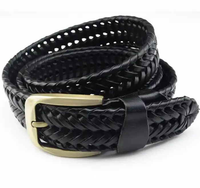 Nouvelle ceinture hommes femmes ceintures de luxe en cuir véritable tressé véritable peau de vache sangles hommes tout assorti Simple à la mode marée ceintures