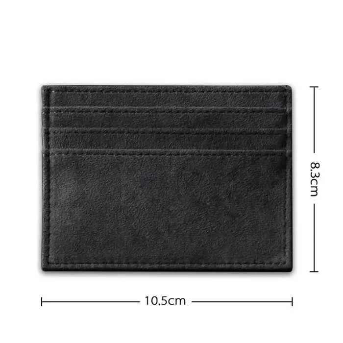 YMW ALCANTARA porte-carte femmes et homme tourner fourrure luxe en cuir artificiel mince carte Mini portefeuille petit
