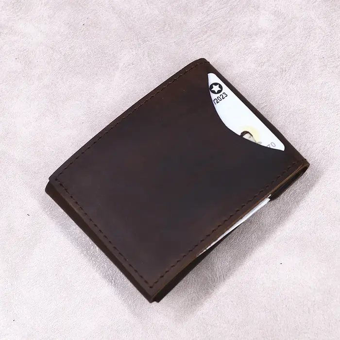 Portefeuille en cuir véritable 100% pour hommes