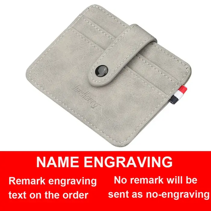 Porte-cartes fin en cuir PU pour hommes