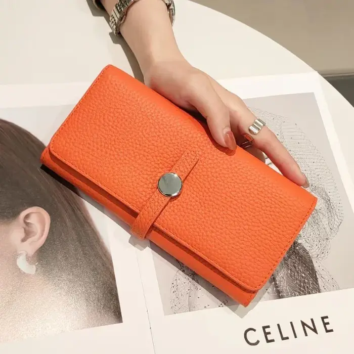 Portefeuille en cuir véritable pour femmes