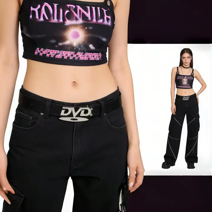 Ceinture pour femme en cuir avec boucle anglaise