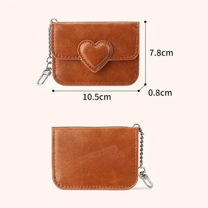 Porte-cartes Vintage en cuir PU pour femmes
