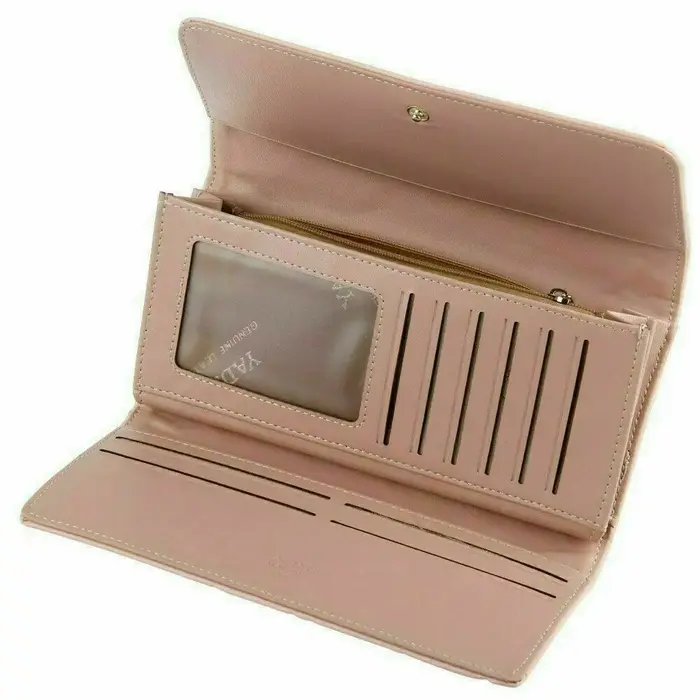 Portefeuille long en cuir PU pour femme
